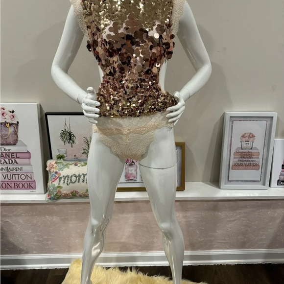 FREE PEOPLE Main Character Bodysuit in rose gold - Picture 6 of 9